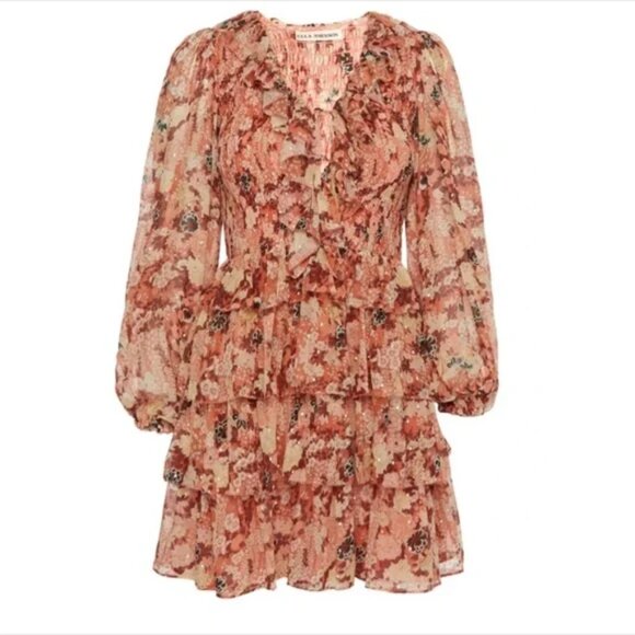Ulla Johnson Tamara Silk Mini Dress Sz10 $695 price tag attached Brand New tags - Picture 6 of 9